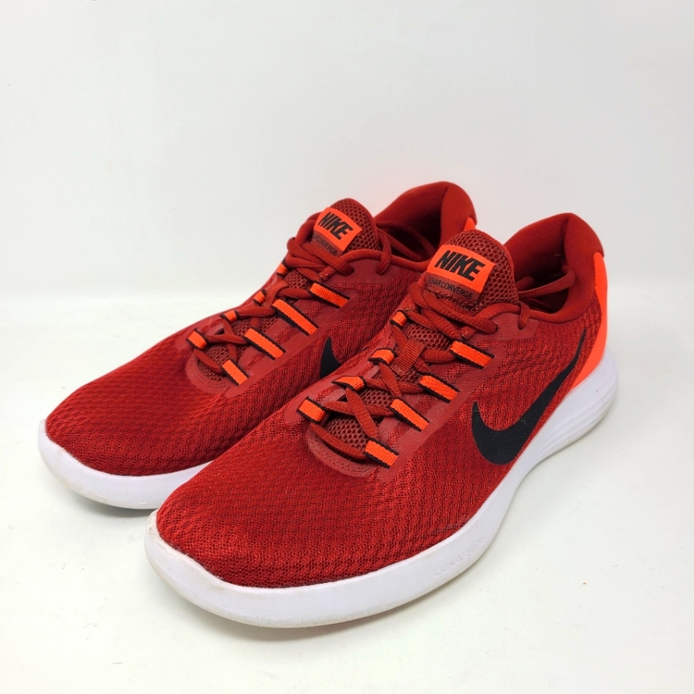 Nike Lunarconverge Running Shoes - SIZE 10.5 - Red White Athletic